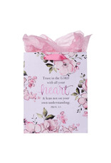 Christian Art Gifts Gift Bag - Trust in the Lord Proverbs 3:5 (Medium)