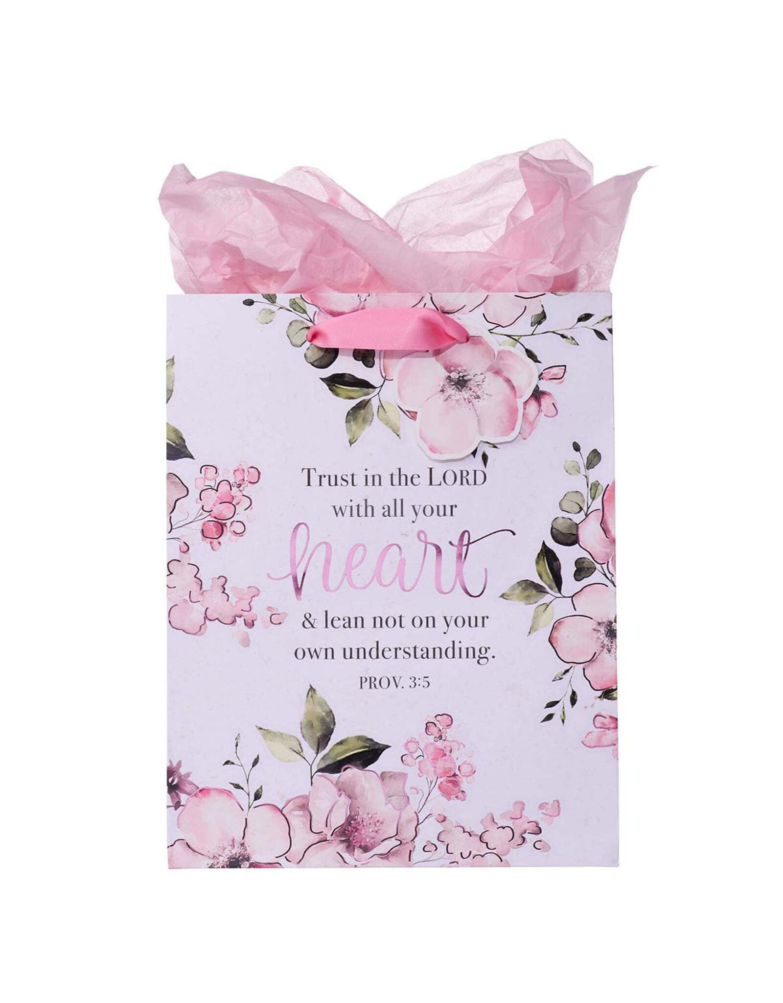 Christian Art Gifts Gift Bag - Trust in the Lord Proverbs 3:5 (Medium)