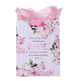 Christian Art Gifts Gift Bag - Trust in the Lord Proverbs 3:5 (Medium)