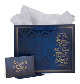 Christian Art Gifts Gift Bag - I Know The Plans with Card (Large)