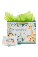 Christian Art Gifts Gift Bag - Every Good & Perfect Gift Forest Animals (Large)