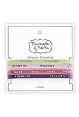 Threads of Faith Silicone Bracelet - God Calls Me - 4pc