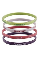 Threads of Faith Silicone Bracelet - God Calls Me - 4pc
