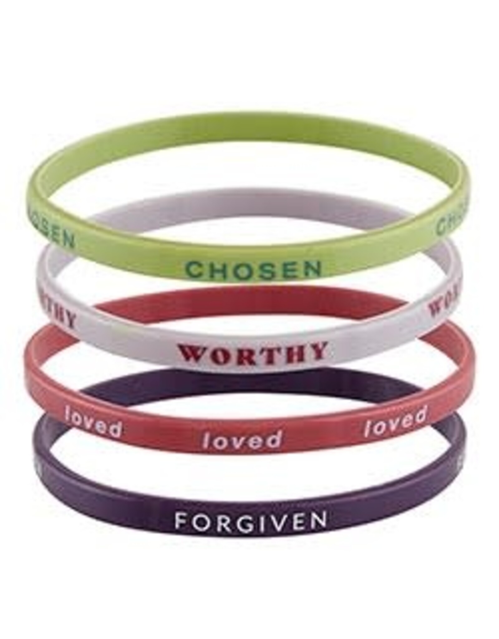 Threads of Faith Silicone Bracelet - God Calls Me - 4pc