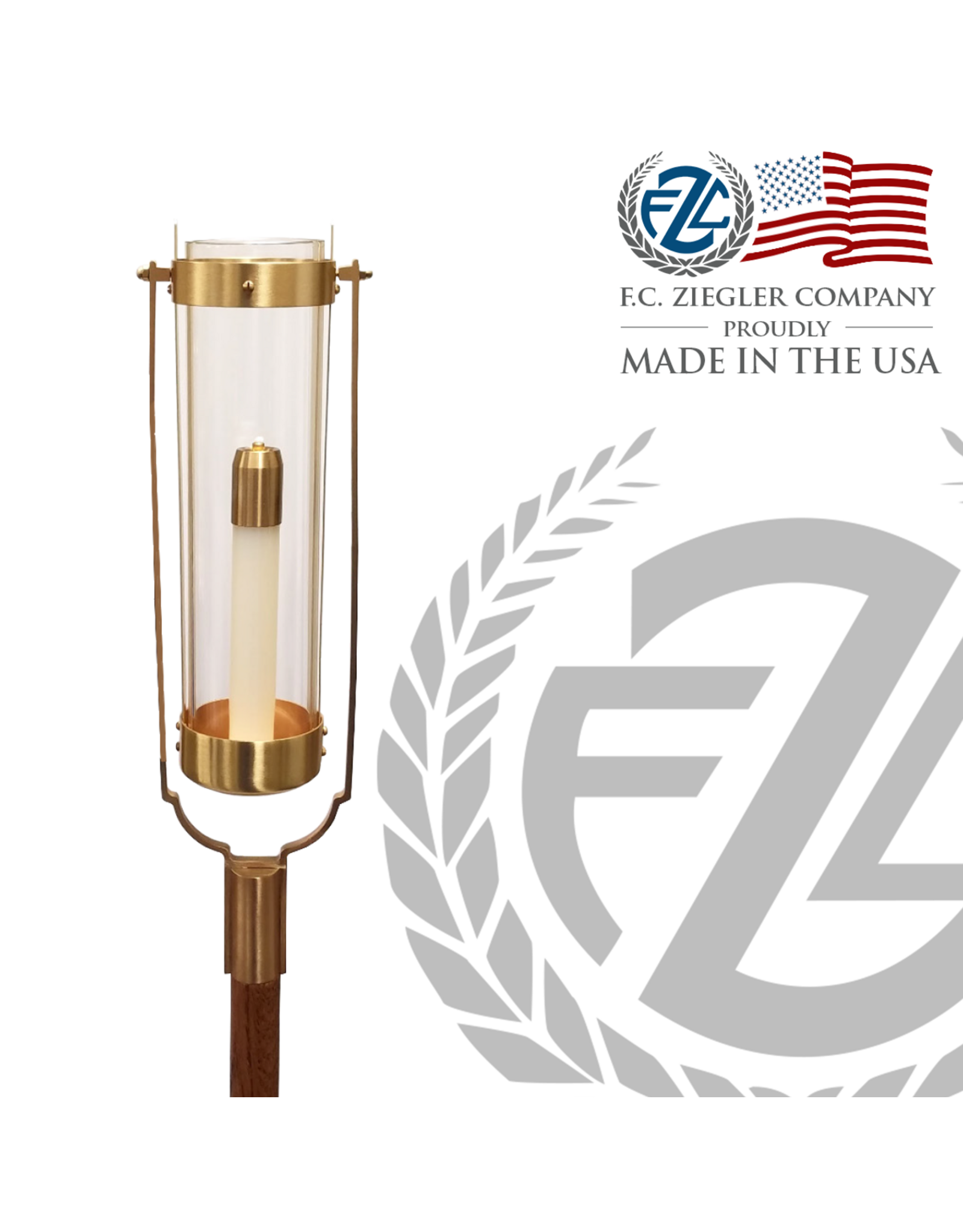 Ziegler Swinging Torch (Pair) w/Oil Candle Shell 56"