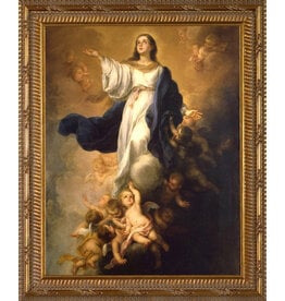 Nelson Art Assumption of the Virgin Mary by  Murillo Ornate Gold Framed Art Picture