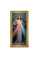 Hirten Picture - Divine Mercy, Gold Leaf Finished Frame (12x26")