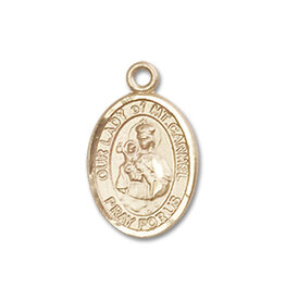 Bliss Our Lady of Mount Carmel Medal, Gold Filled