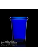 Cathedral Candle Votive Light Glasses - Blue, 24 Hour (12)