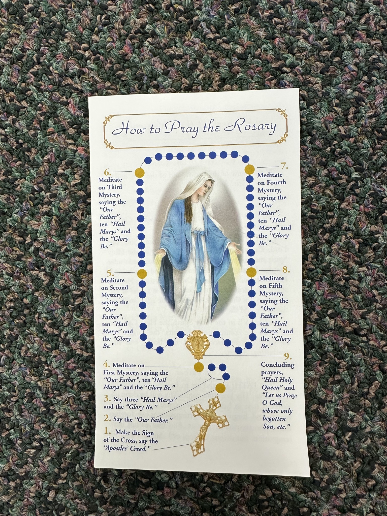 Rosary Pamphlet, 4-Page - Reilly's Church Supply &amp; Gift Boutique