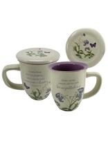 Abbey & CA Gift Mug - To Everything a Season (Purple Floral, Butterflies)