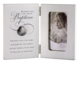 Abbey & CA Gift Baptism Hinged Picture Frame - Blessings