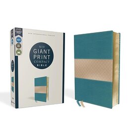 Zondervan NIV Giant Print Compact Bible, Leathersoft, Teal, Red Letter Edition, Comfort Print
