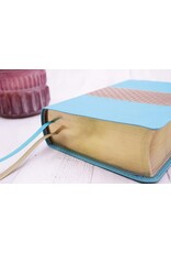 Zondervan NIV Giant Print Compact Bible, Leathersoft, Teal, Red Letter Edition, Comfort Print