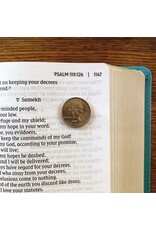 Zondervan NIV Giant Print Compact Bible, Leathersoft, Teal, Red Letter Edition, Comfort Print
