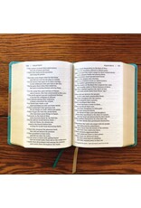 Zondervan NIV Giant Print Compact Bible, Leathersoft, Teal, Red Letter Edition, Comfort Print