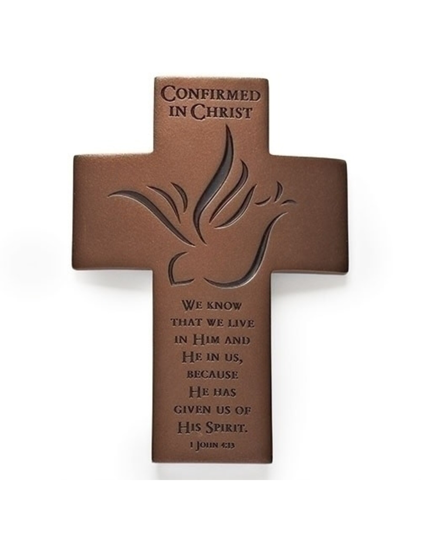 Roman Confirmation Cross, Bronze, 7"