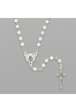Roman Baptism Rosary (White Mother of Pearl, Heirloom)