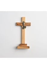 Shomali First Communion Cross - Standing, made with Olive Wood from the Holy Land (5")