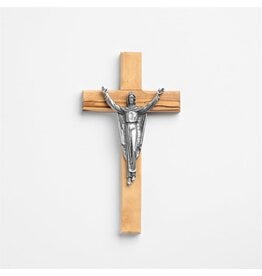 Shomali Crucifix - Risen Christ made of Olive Wood from the Holy Land (6.25")