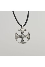 Shomali Anglican Cross, Pewter Pendant on Cord