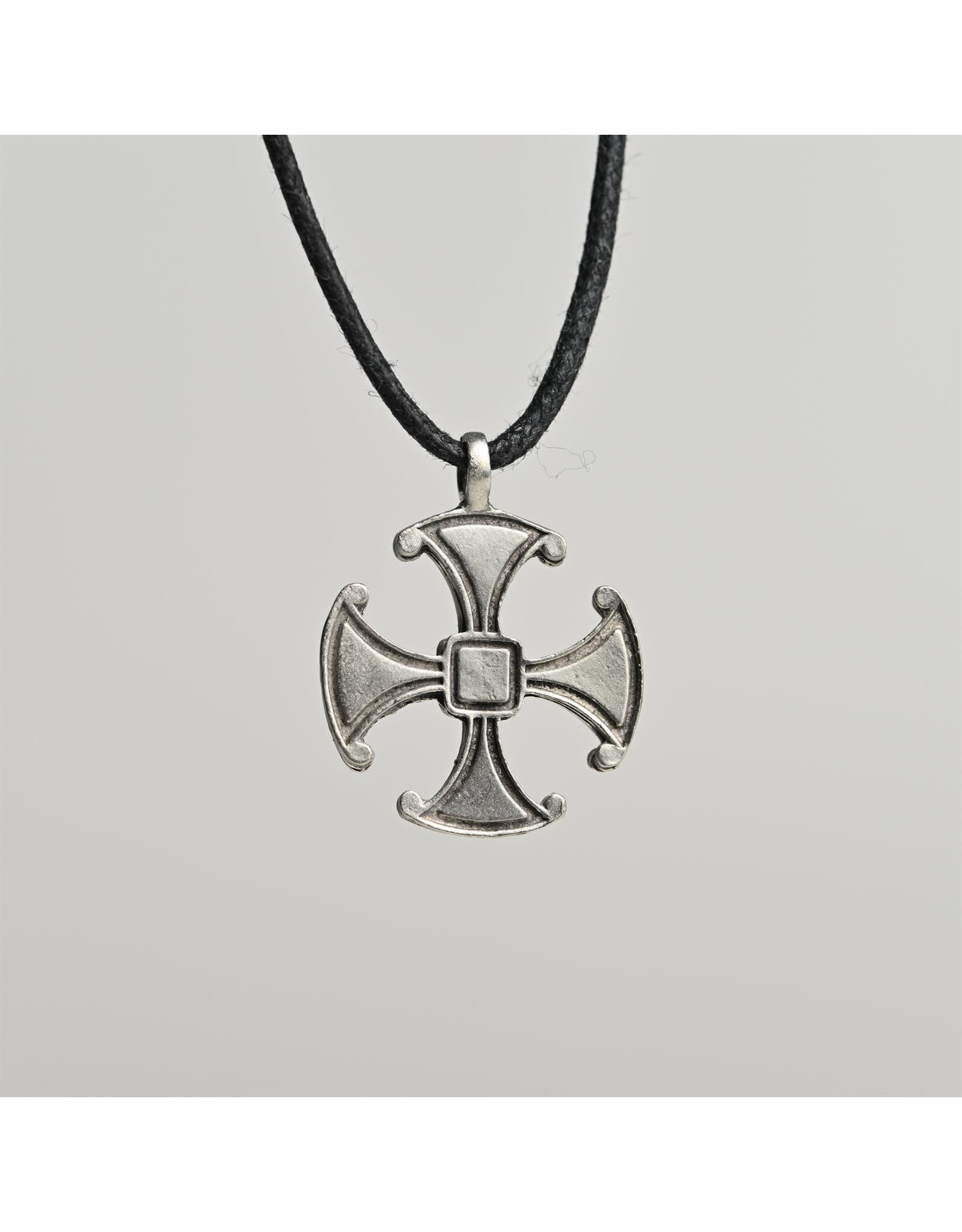 Shomali Anglican Cross, Pewter Pendant on Cord