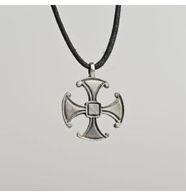 Shomali Anglican Cross, Pewter Pendant on Cord