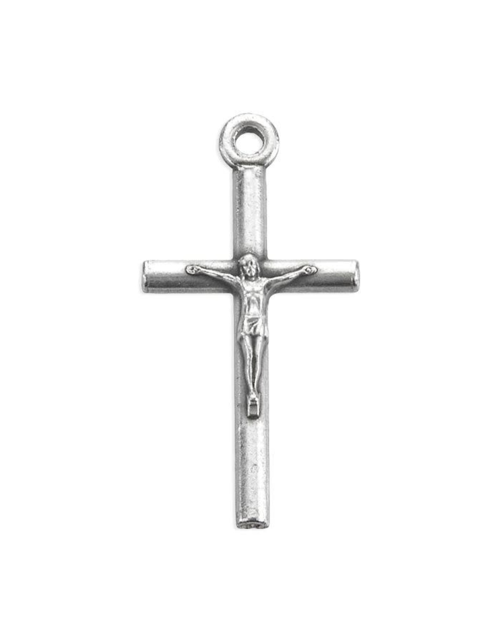 Hirten Medal Crucifix 1" Silver