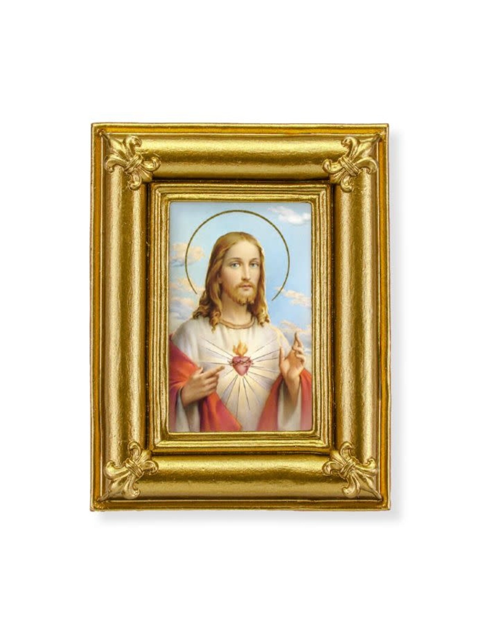 Hirten Sacred Heart of Jesus Framed Picture 3.5"x4.5"