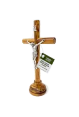 Logos Standing Crucifix - Olive Wood (7")