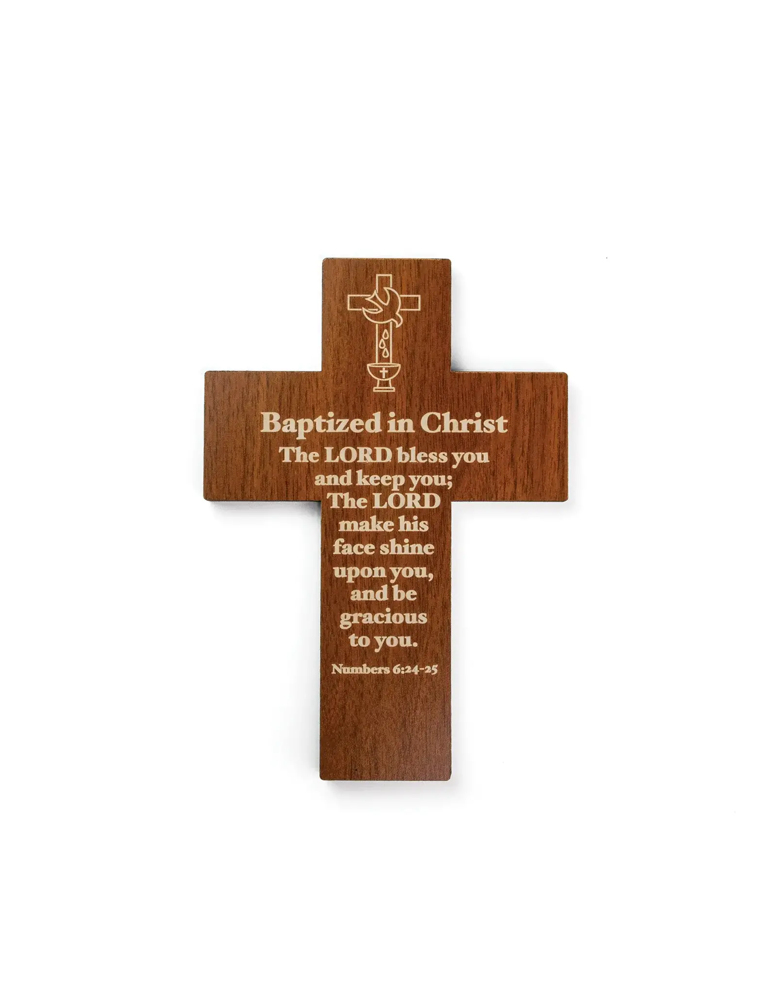 Logos Baptism Cross (All Ages) - Laser Engraved