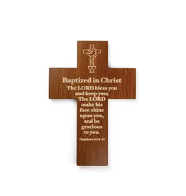 Logos Baptism Cross (All Ages) - Laser Engraved