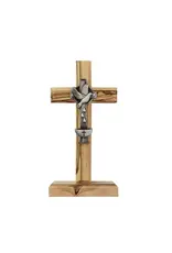 Logos Baptism Desk Cross (All Ages) - Olive Wood