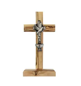 Logos Baptism Desk Cross (All Ages) - Olive Wood