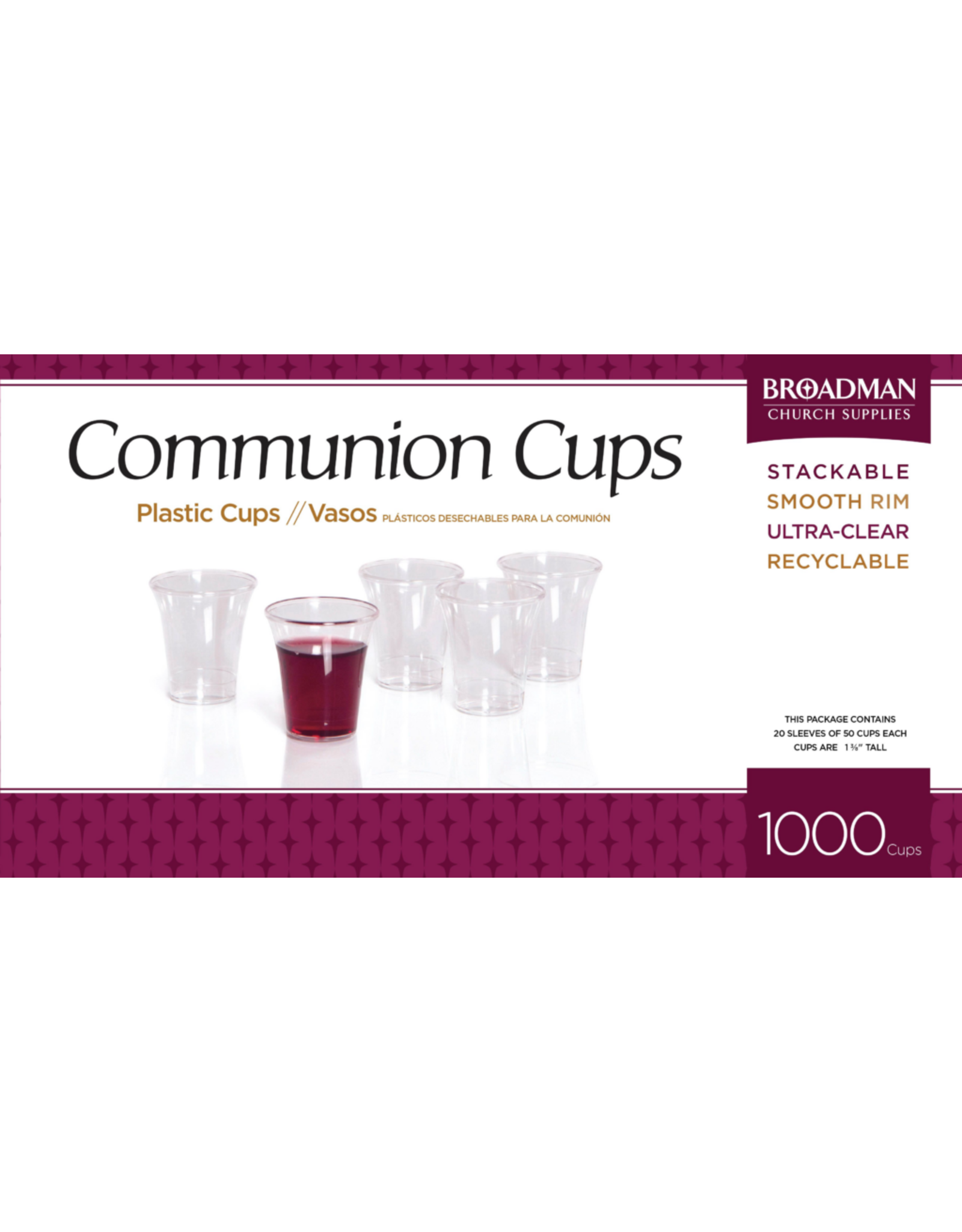 Broadman Disposable Communion Cups (1000) 1-3/8" Height