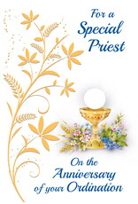 Greetings of Faith Card - Priest Ordination Anniversary, Special Priest