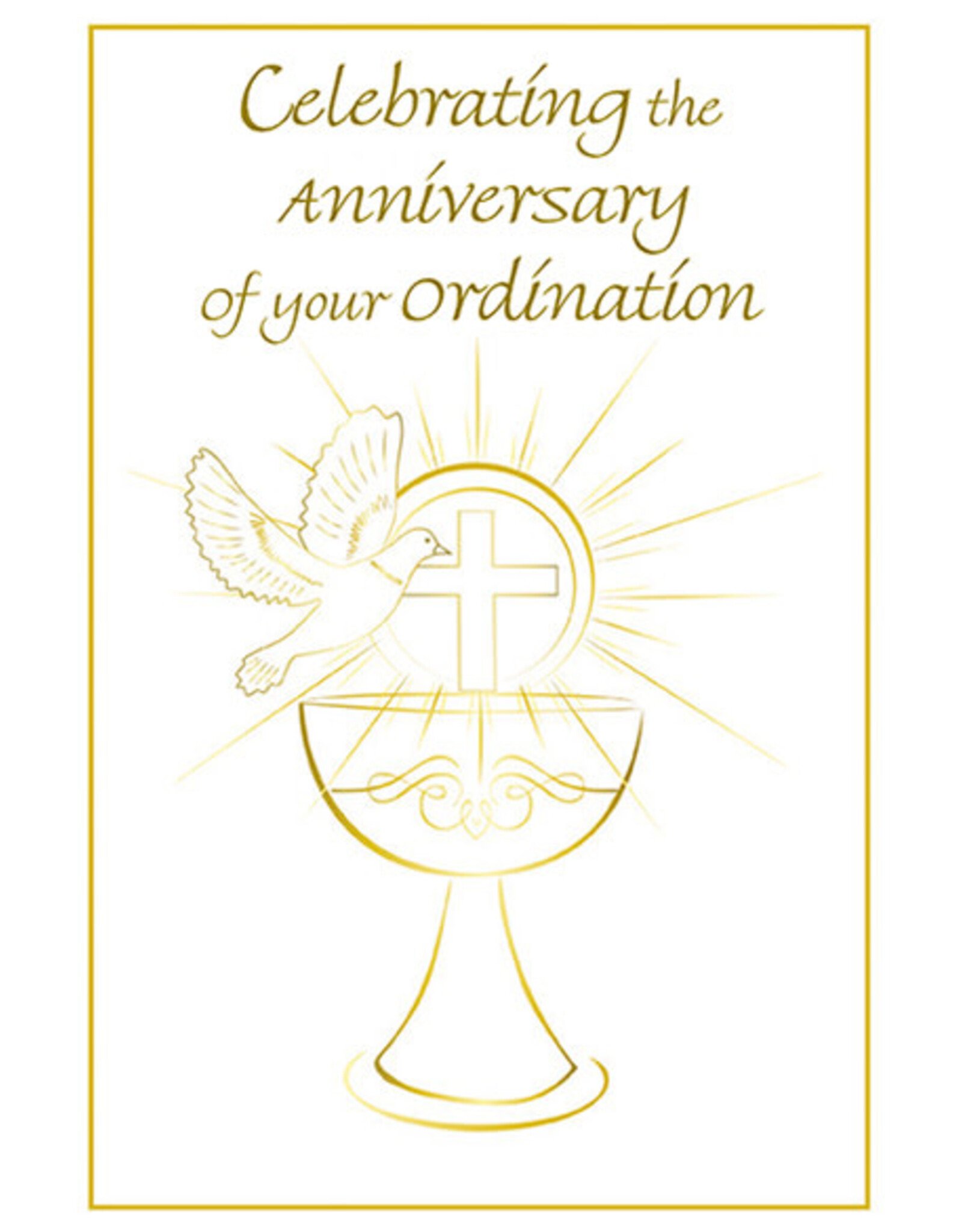 Greetings of Faith Card - Ordination Anniversary, Celebrating