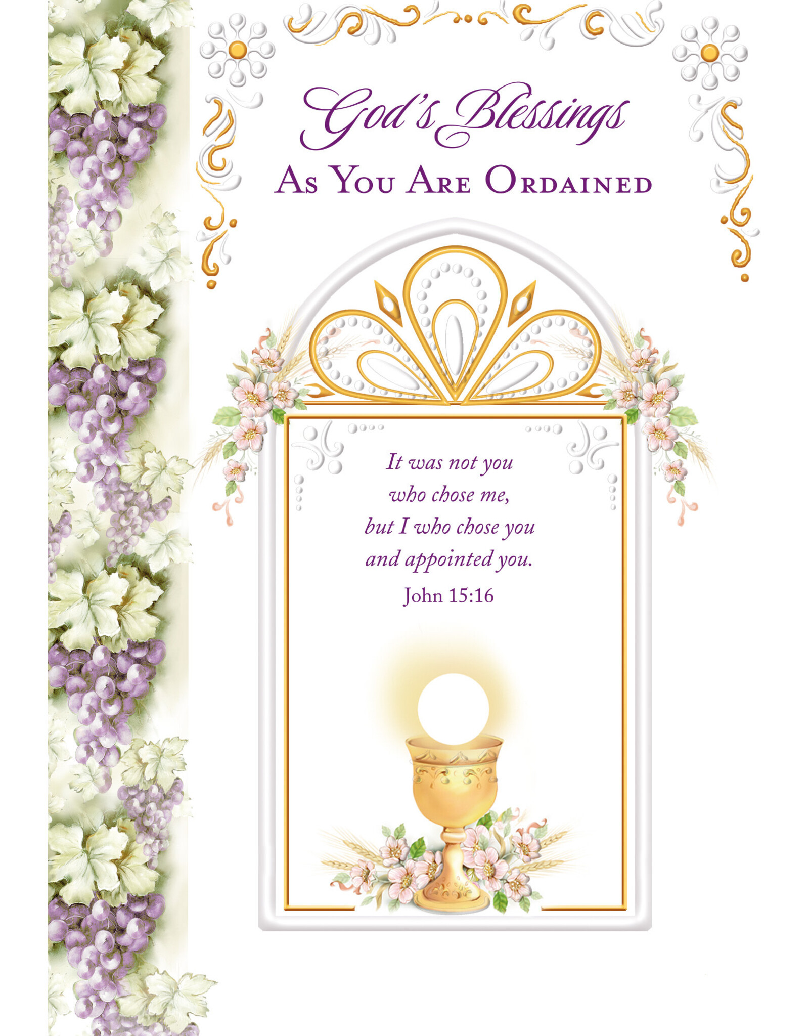 Greetings of Faith Card - Ordination, God's Blessings