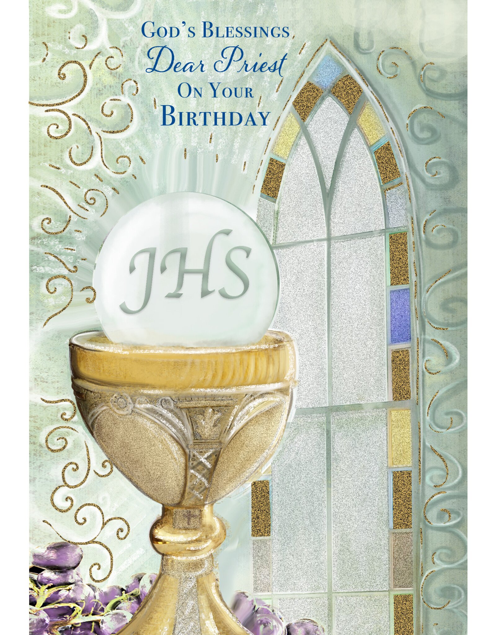 Greetings of Faith Card - Priest Birthday, Blessings