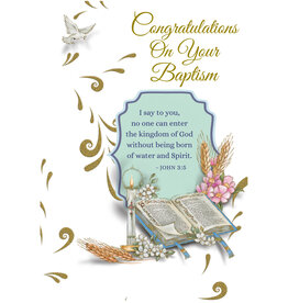 Greetings of Faith Card - Baptism (Adult/All Ages), Congratulations