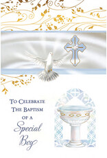 Greetings of Faith Card - Baptism (Boy), Dove