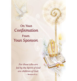 Greetings of Faith Card - Confirmation (From Sponsor), Dove