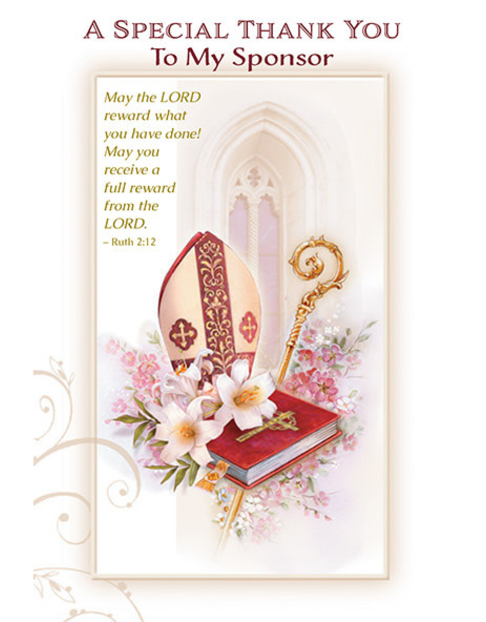 Greetings of Faith Card - Confirmation (Thank You Sponsor), Special Thank You