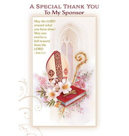 Greetings of Faith Card - Confirmation (Thank You Sponsor), Special Thank You