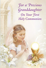 Greetings of Faith Card - First Communion (Granddaughter), Praying Hands