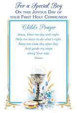 Greetings of Faith Card - First Communion (Boy), Child's Prayer