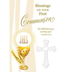 Greetings of Faith Card - First Communion (For Anyone), Blessings