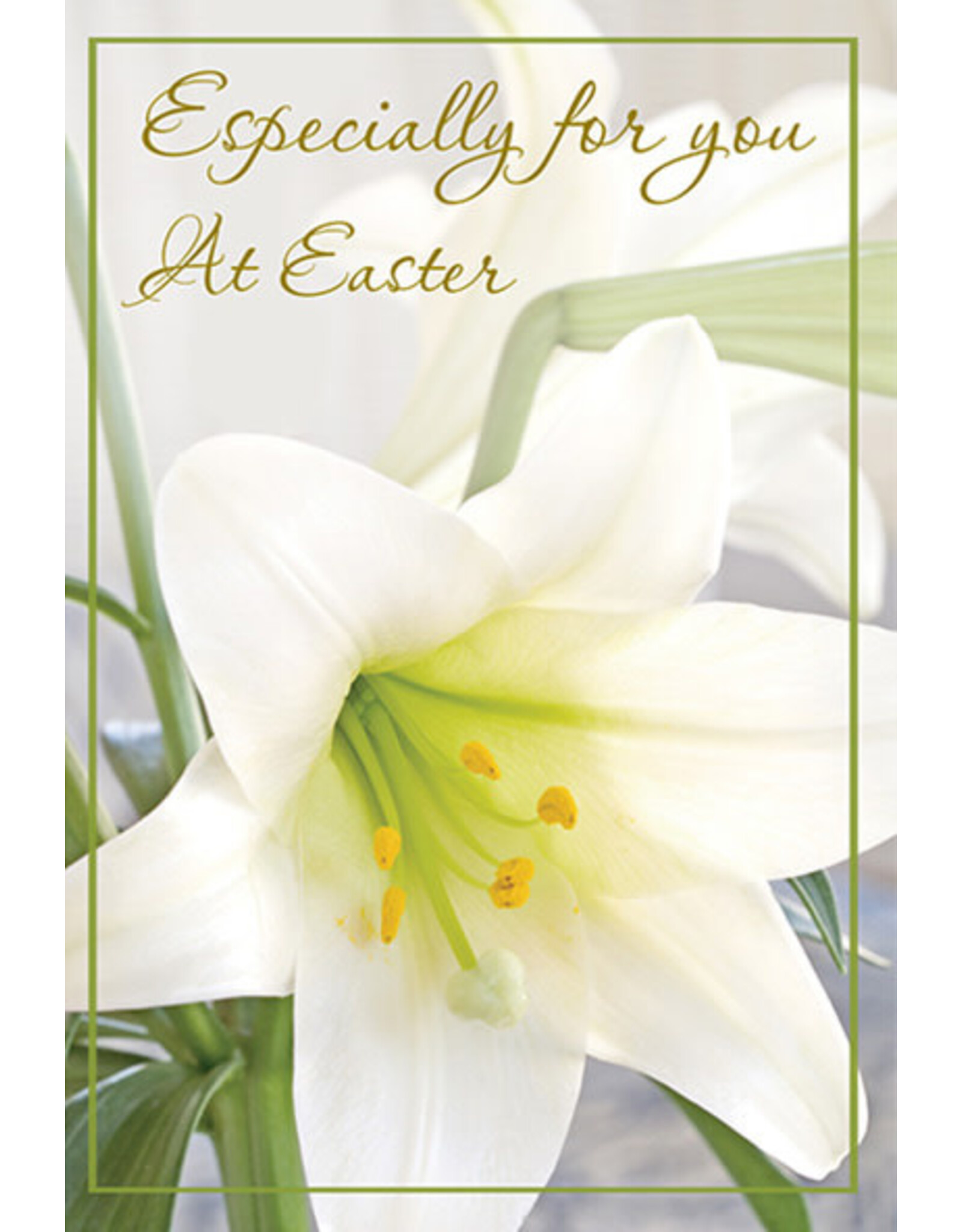 Greetings of Faith Card - Easter, White Lillies