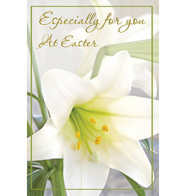 Greetings of Faith Card - Easter, White Lillies