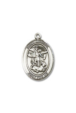 Bliss St. Michael the Archangel Medal - Pray for Us, Sterling Silver (3/4")